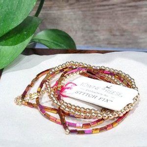 Towne & Reese Beaded Stretch Layered Bracelets